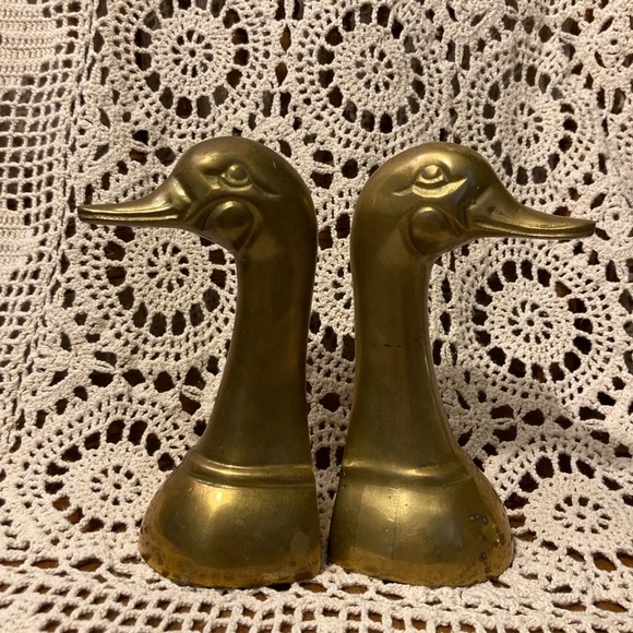 Other - Set of Duck Head Bookends - Brass, Heavy